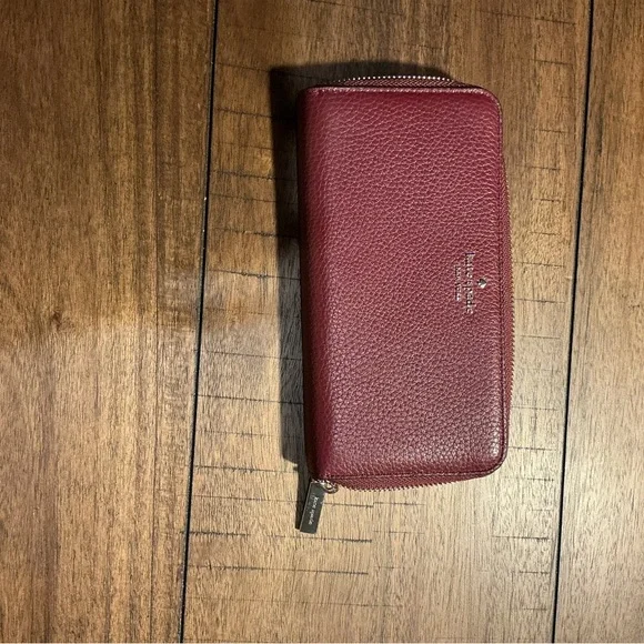 Kate Spade Burgundy Lena Backpack and Matching Continental Wallet Lena Small Bifold Wallet Kate Spade | TikTok main image 4